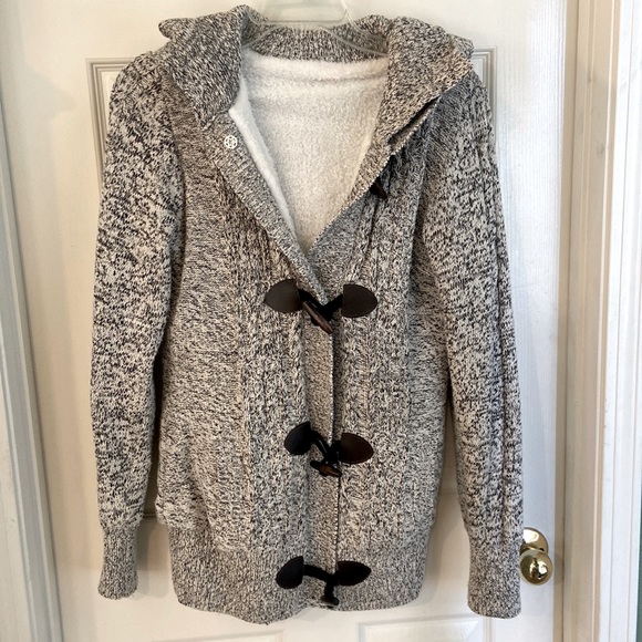 Sweaters - Sherpa Lined Cardigan with Hoodie
